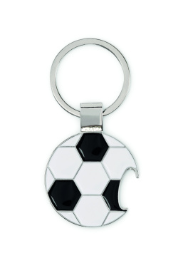 Logotrade presentreklam bild: Fotbollsnyckelring med öppnare