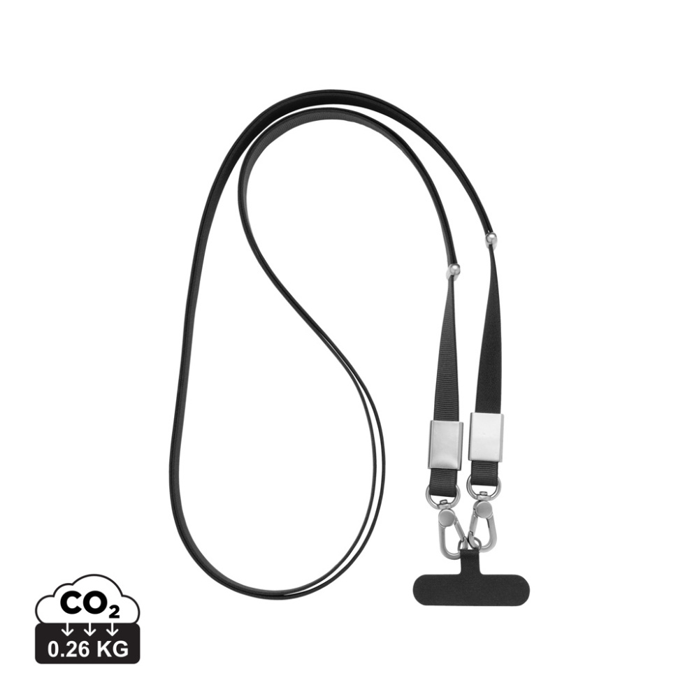 Logotrade presentreklam bild: Nivo Crossbody lanyard i RCS återvunnen PET