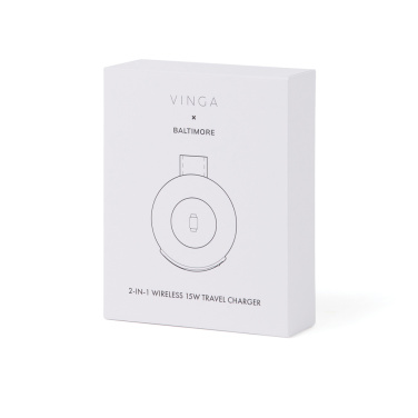 Logotrade presentreklam bild: VINGA Baltimore RCS 2-in-1 Wireless 15W Travel Charger