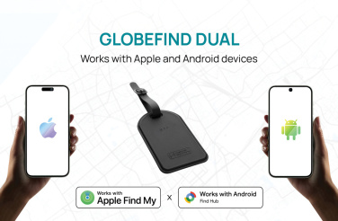 Logotrade profilreklam bild: Globefind Dual RCS bagagetagg med global spårning